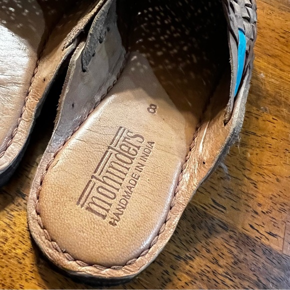 mohinders Woven Slide in Natural + Stripes - Picture 6 of 9